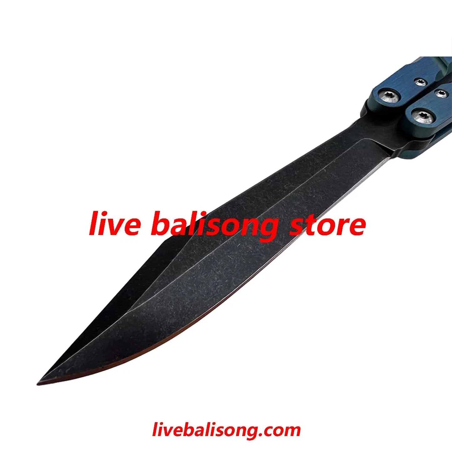 Theone CHAB Balisong Clone Channel Alpha Beast Titanium Handle livebalisong
