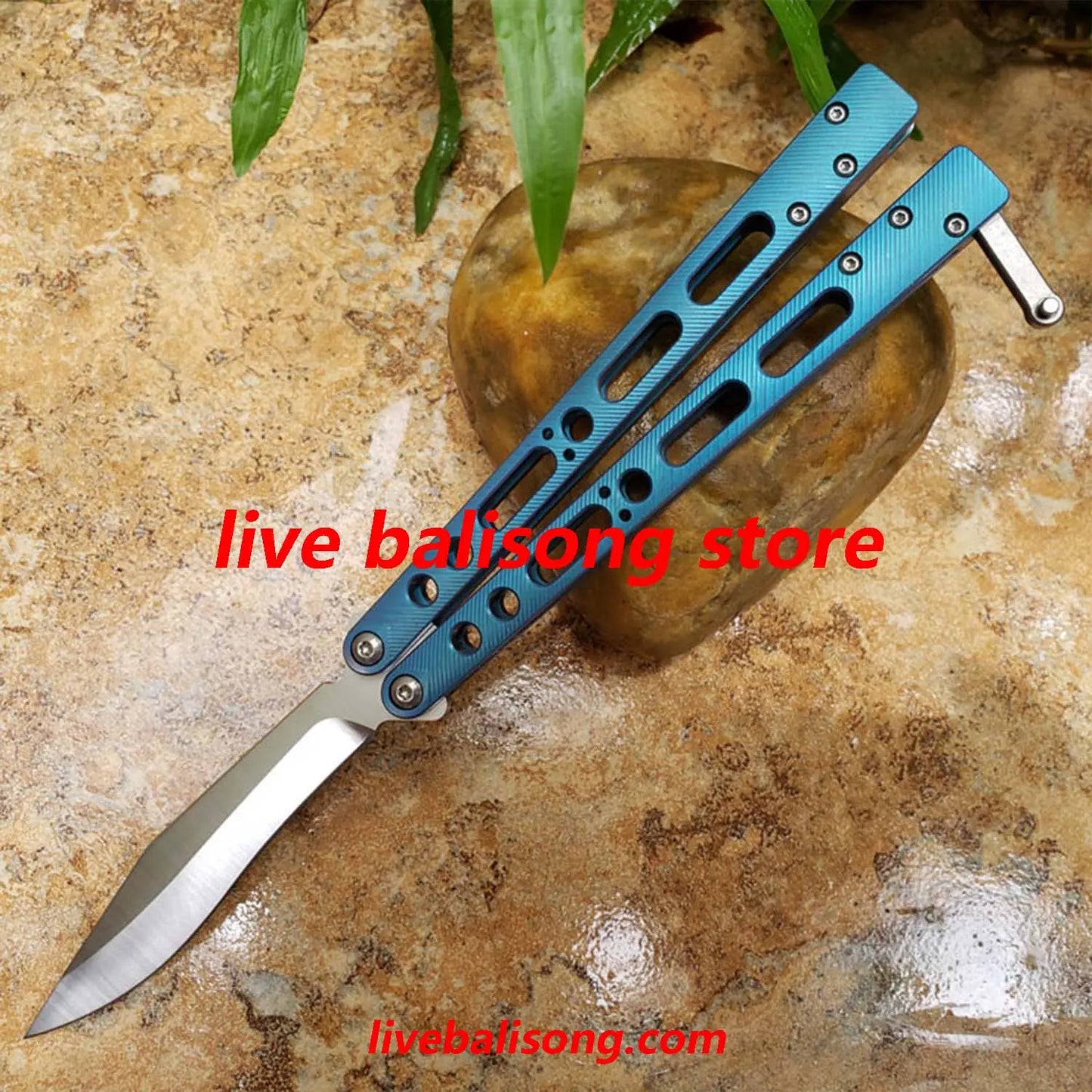 Theone EX10 Balisong Clone Titanium Sandwich Handle livebalisong