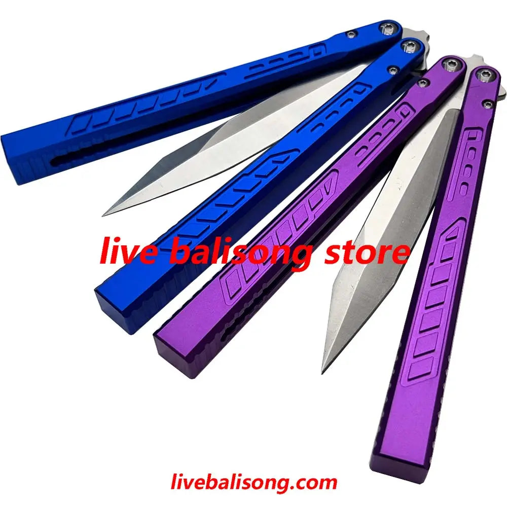 Theone Falcon Original Balisong 6061 Aluminum Handle Bushings System livebalisong
