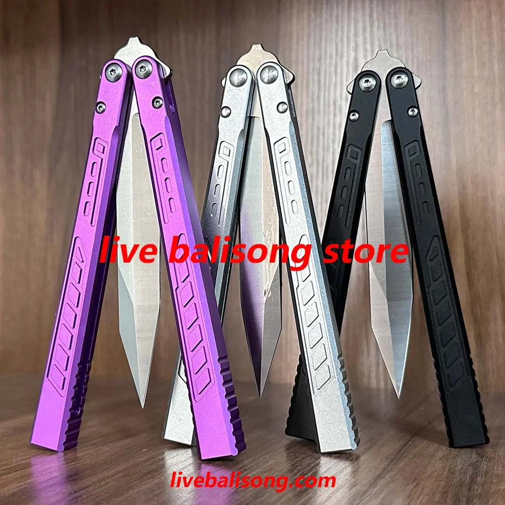Theone Falcon Original Balisong 6061 Aluminum Handle Bushings System livebalisong
