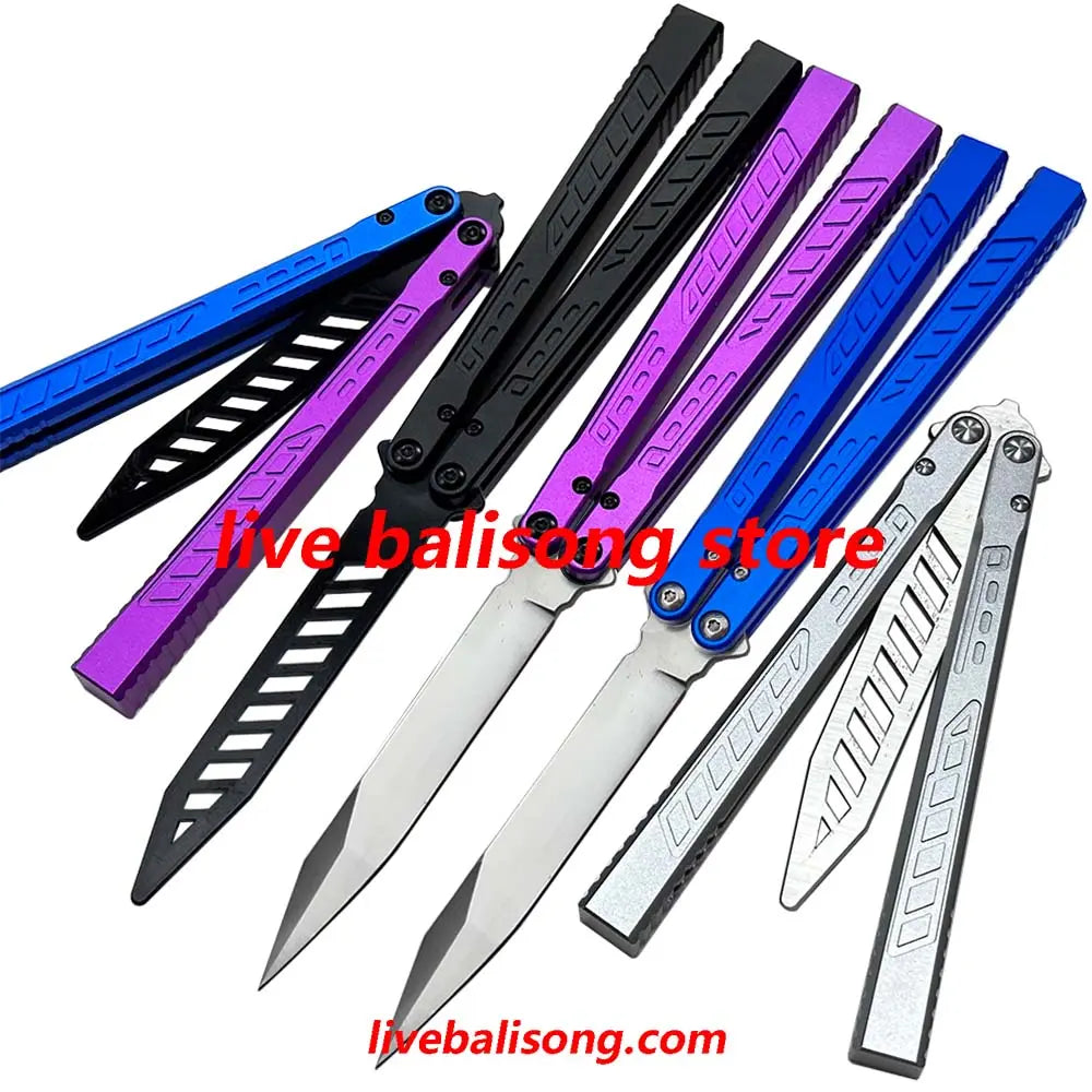 Theone Falcon Original Balisong 6061 Aluminum Handle Bushings System livebalisong