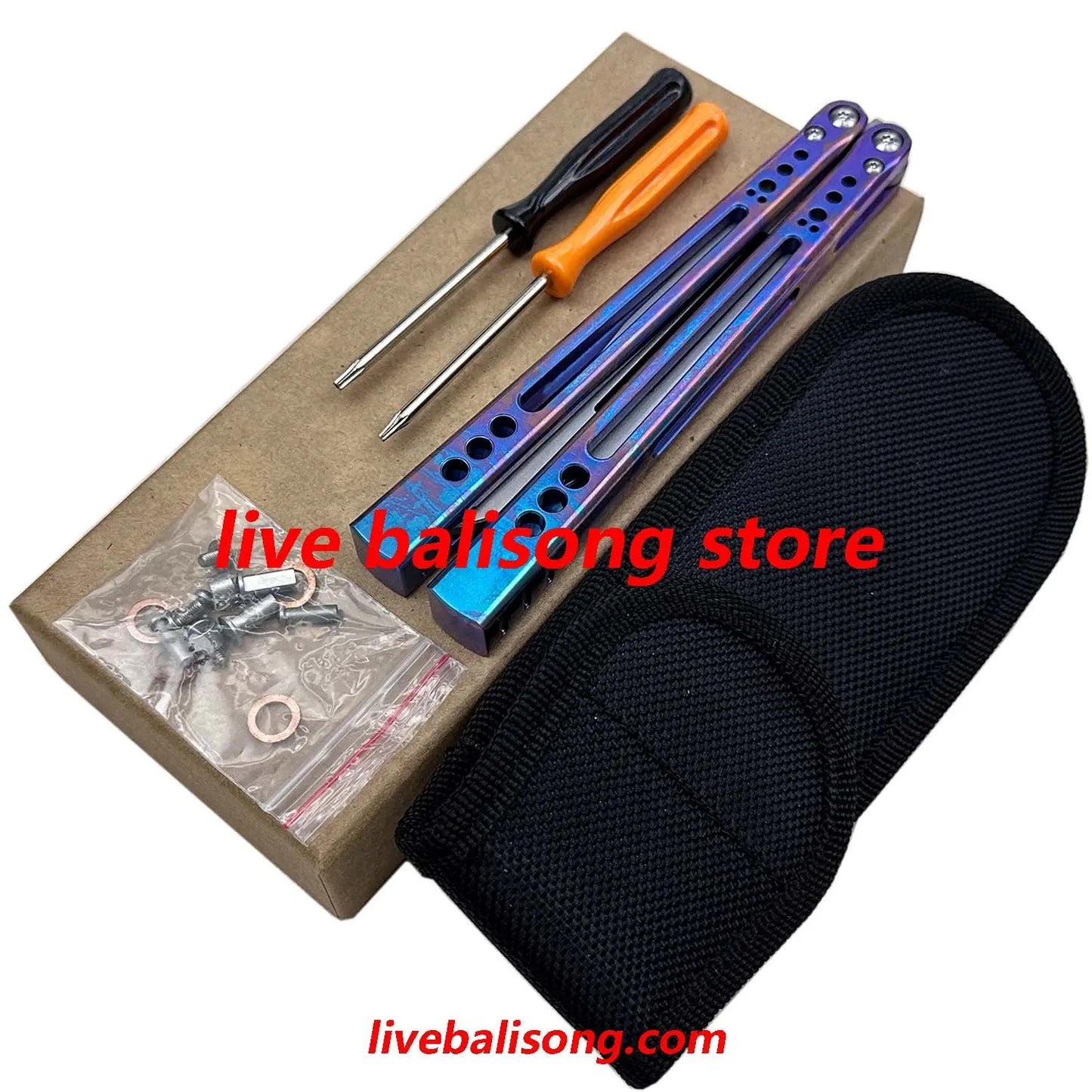 Theone Gale Balisong Trainer Clone Titanium Handle livebalisong