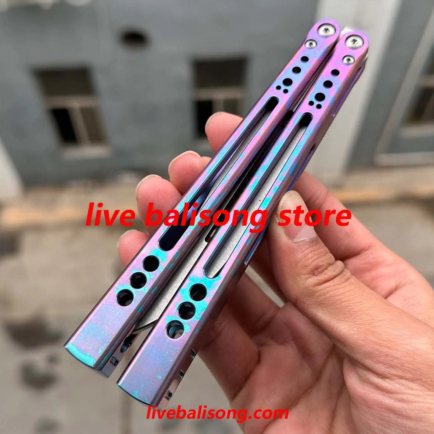 Theone Gale Balisong Trainer Clone Titanium Handle livebalisong