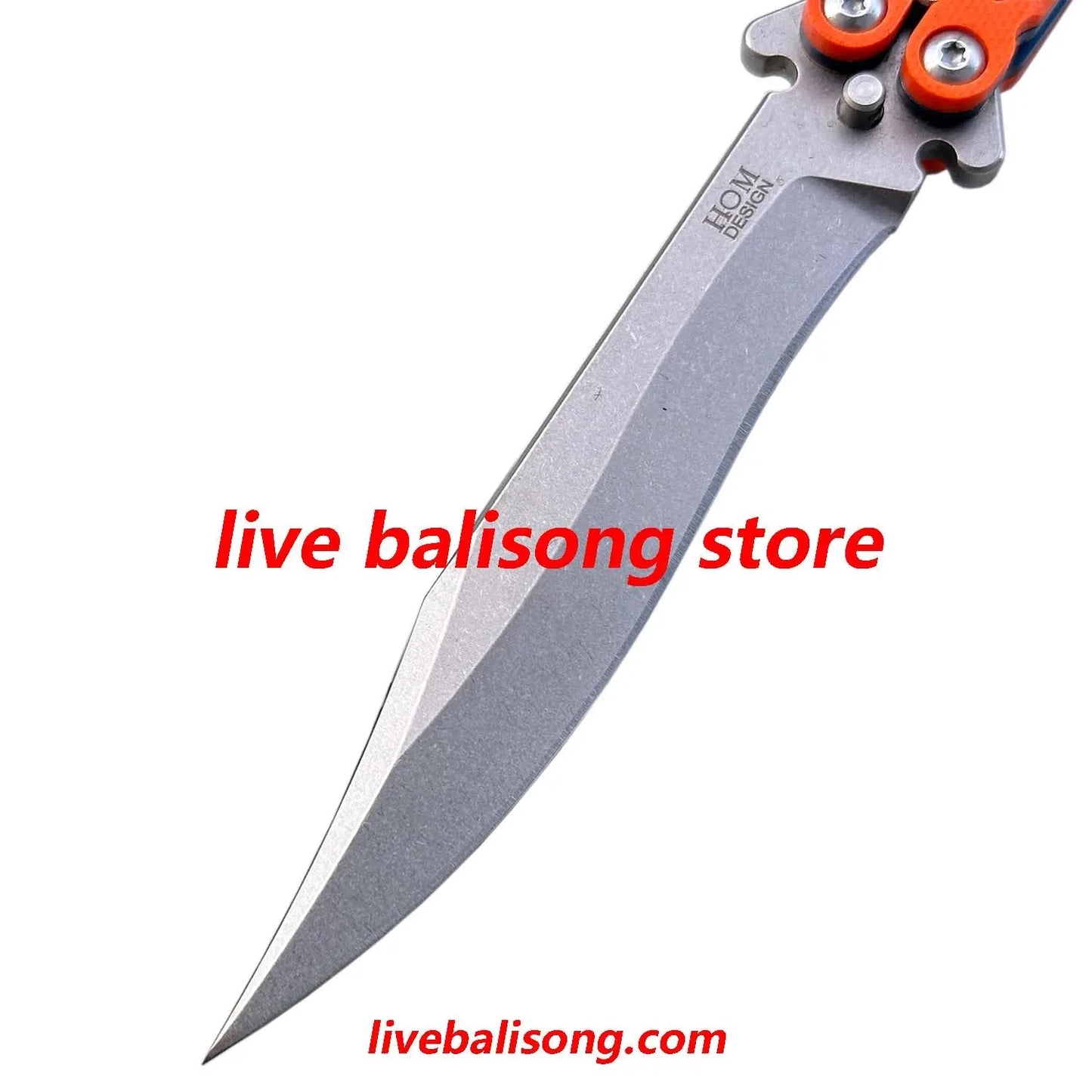 Theone HOM Basilisk Balisong Clone G10 Patch+Titanium Lining Handle livebalisong
