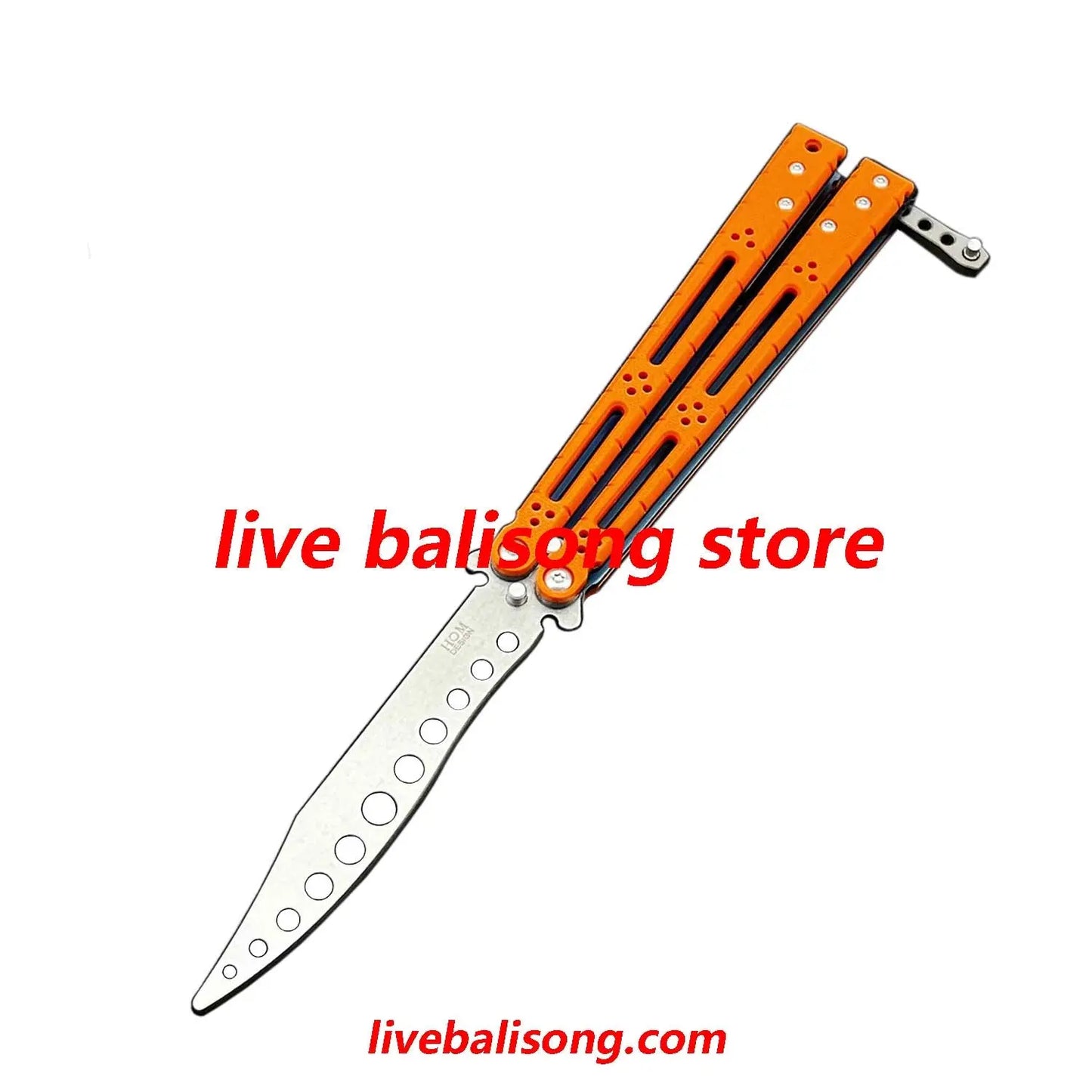 Theone HOM Basilisk Balisong Clone G10 Patch+Titanium Lining Handle livebalisong