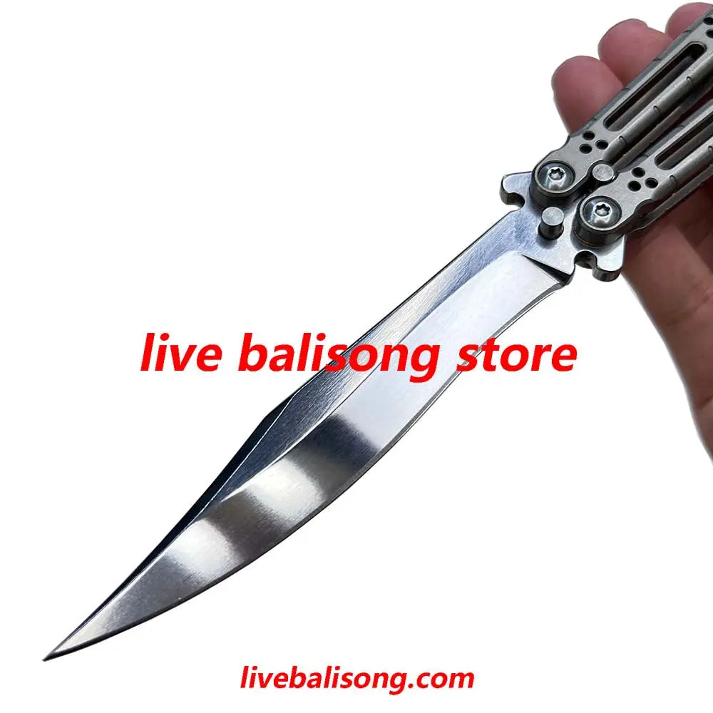 Theone HOM Basilisk Balisong Clone Titanium Handle livebalisong