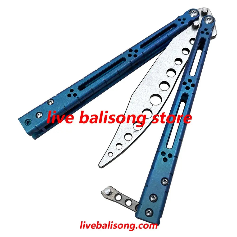 Theone HOM Basilisk Balisong Clone Titanium Handle livebalisong