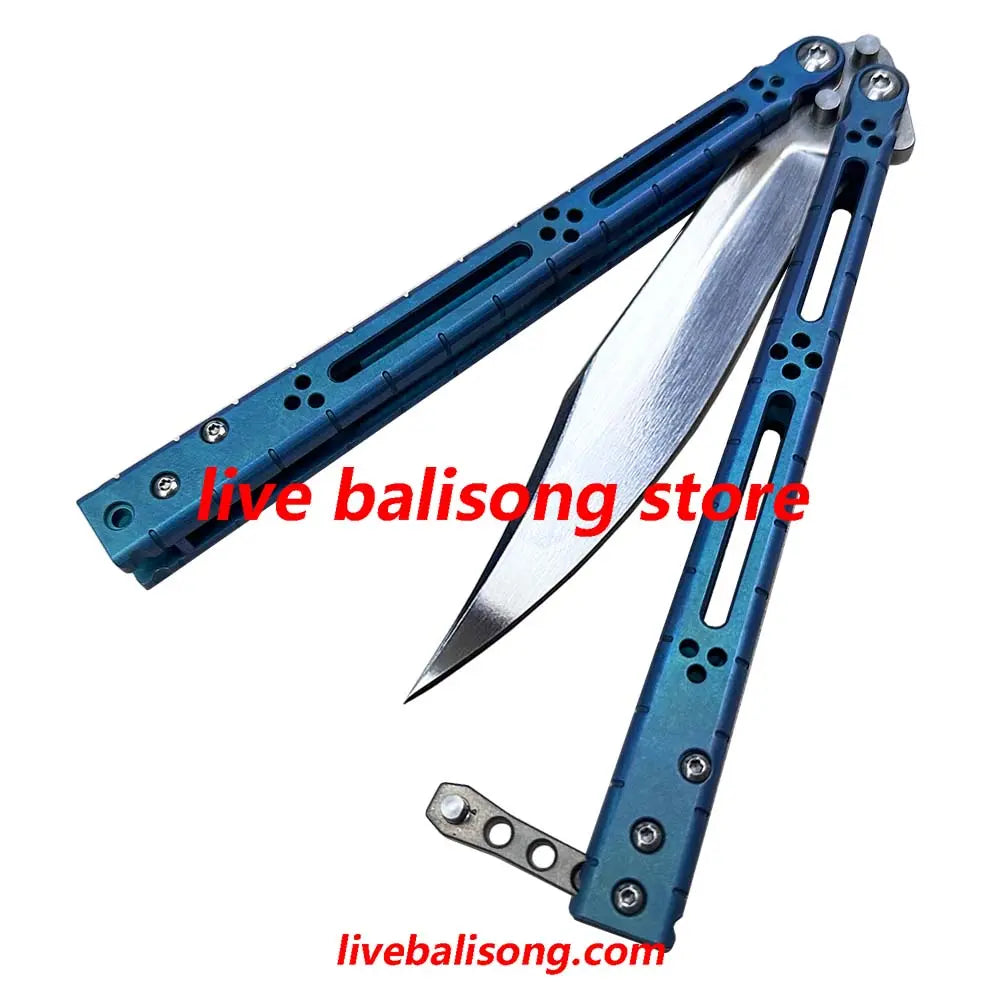 Theone HOM Basilisk Balisong Clone Titanium Handle livebalisong