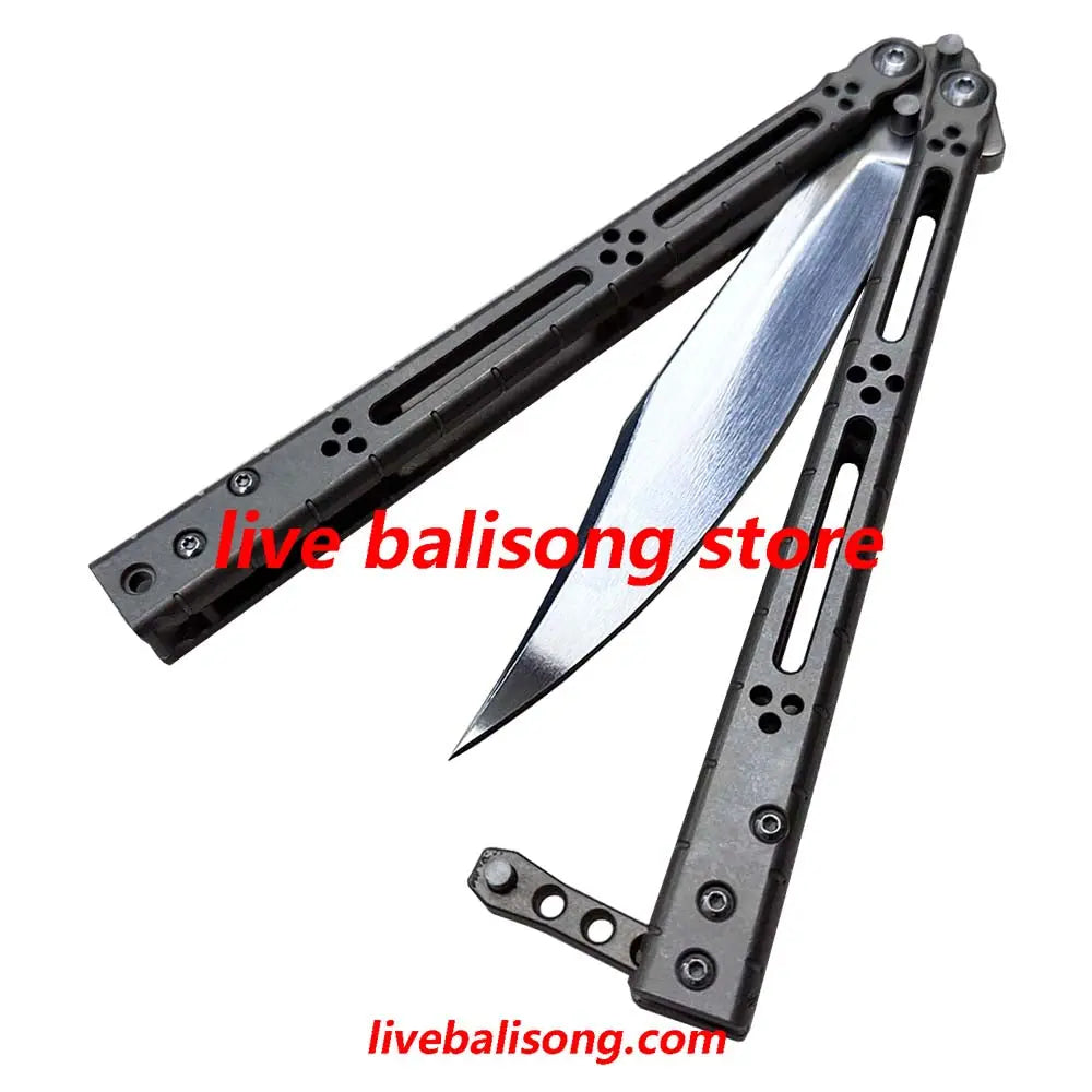Theone HOM Basilisk Balisong Clone Titanium Handle livebalisong