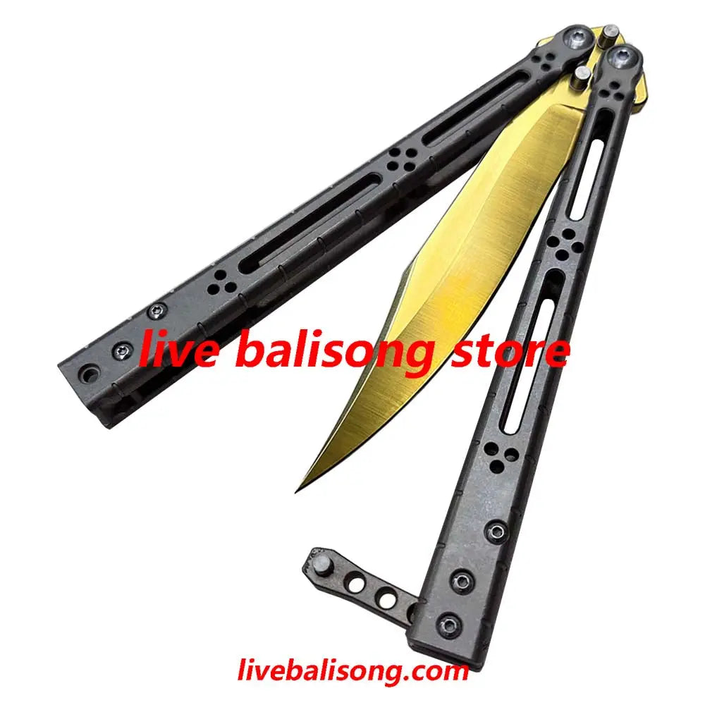 Theone HOM Basilisk Balisong Clone Titanium Handle livebalisong