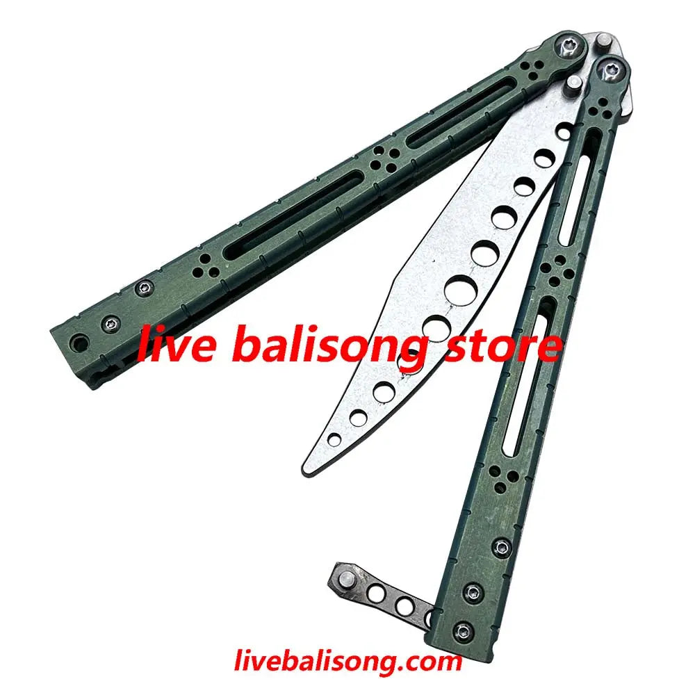 Theone HOM Basilisk Balisong Clone Titanium Handle livebalisong