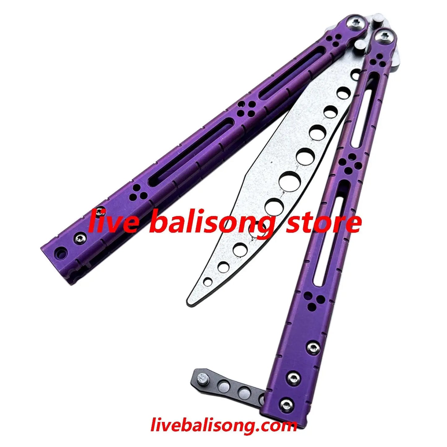 Theone HOM Basilisk Balisong Clone Titanium Handle livebalisong