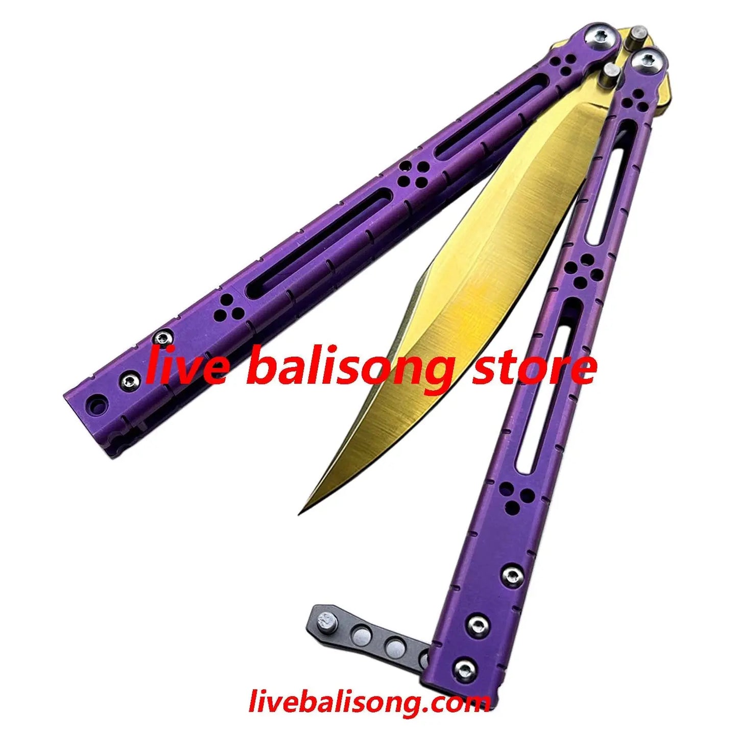 Theone HOM Basilisk Balisong Clone Titanium Handle livebalisong