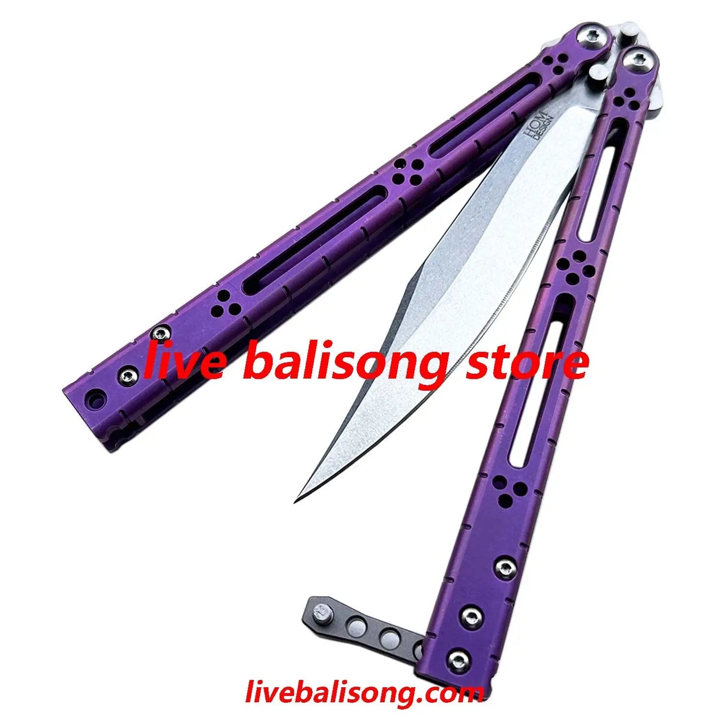 Theone HOM Basilisk Balisong Clone Titanium Handle livebalisong