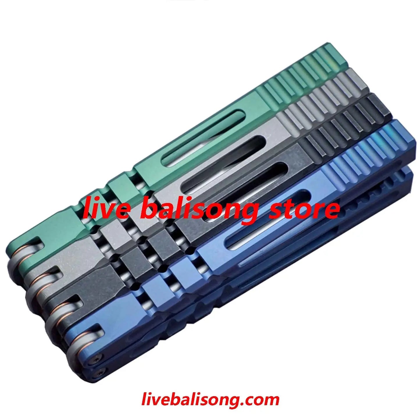 Theone Hammer CHAB Balisong Clone Channel Alpha Beast Titanium Handle livebalisong