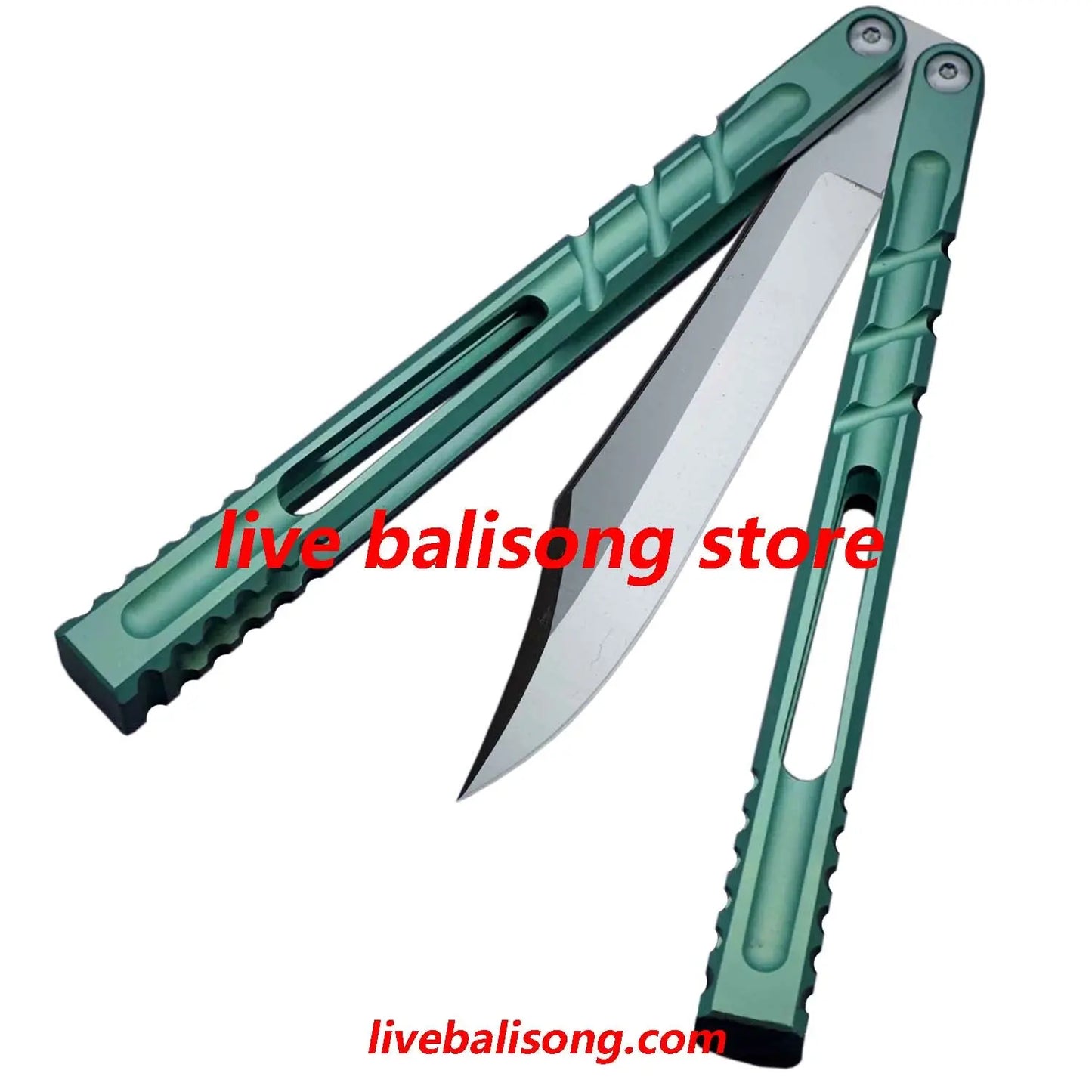 Theone Hammer CHAB Balisong Clone Channel Alpha Beast Titanium Handle livebalisong