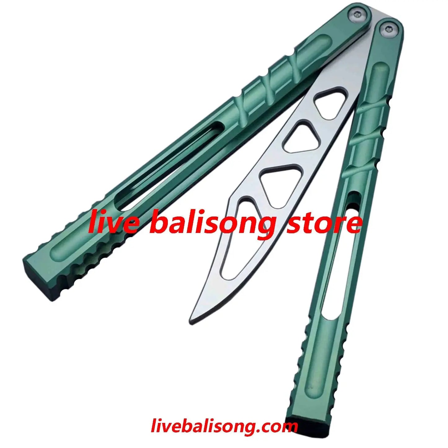 Theone Hammer CHAB Balisong Clone Channel Alpha Beast Titanium Handle livebalisong