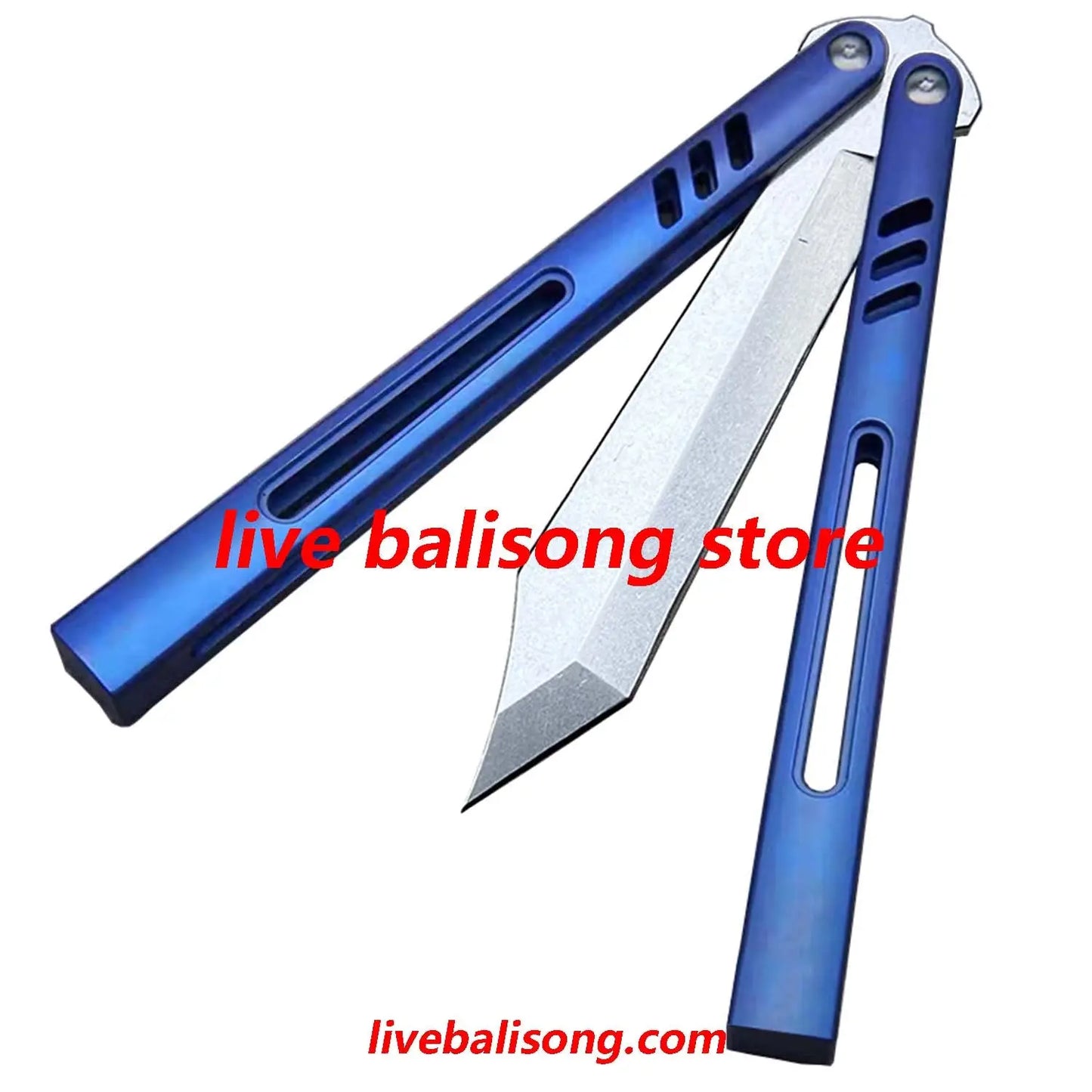 Theone Hybrid Replicant Balisong Clone Channel Titanium Handle livebalisong