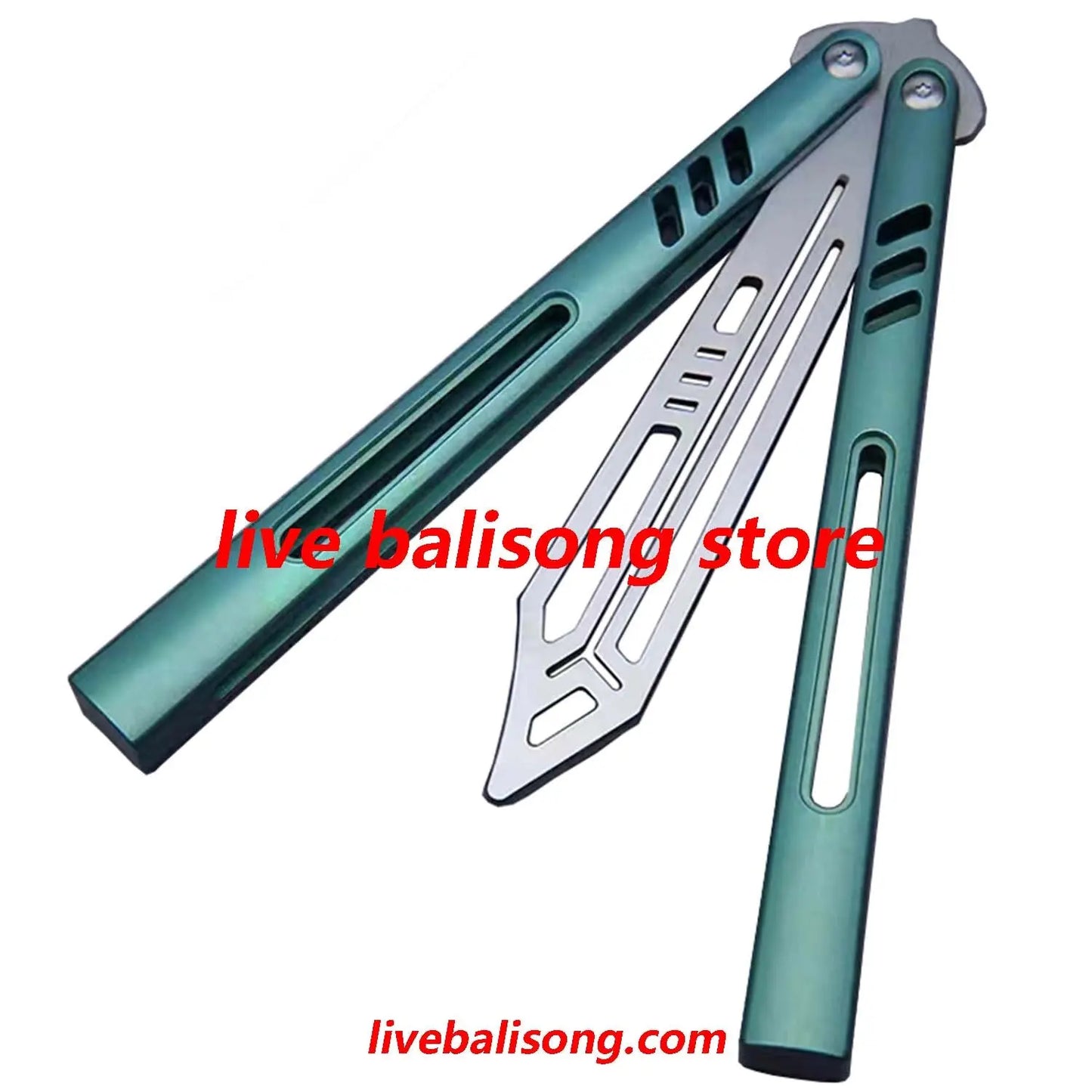 Theone Hybrid Replicant Balisong Clone Channel Titanium Handle livebalisong