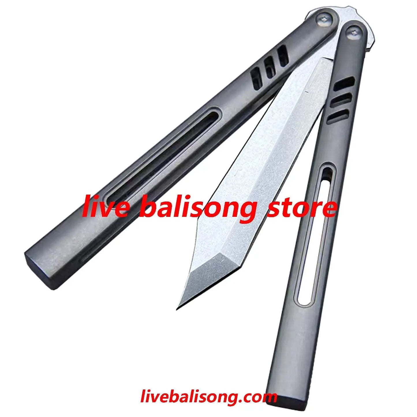 Theone Hybrid Replicant Balisong Clone Channel Titanium Handle livebalisong