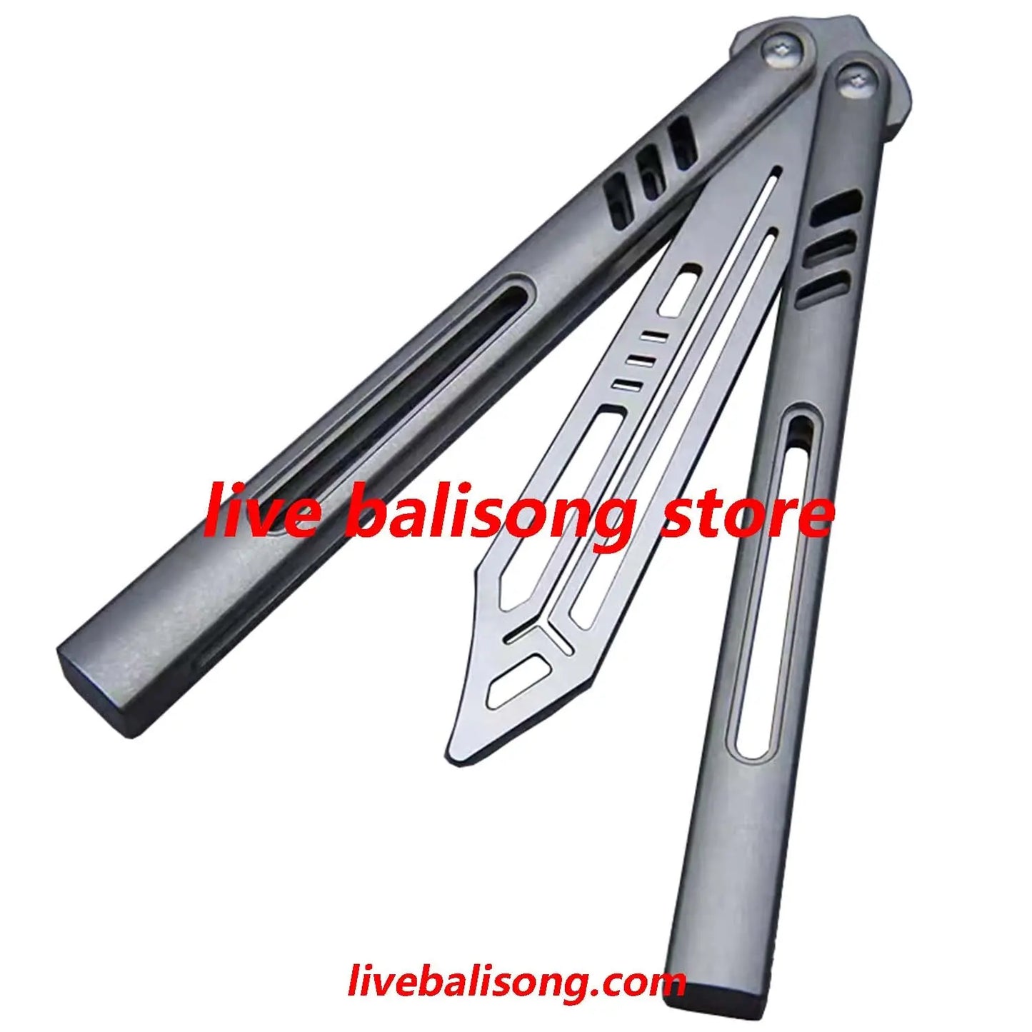 Theone Hybrid Replicant Balisong Clone Channel Titanium Handle livebalisong