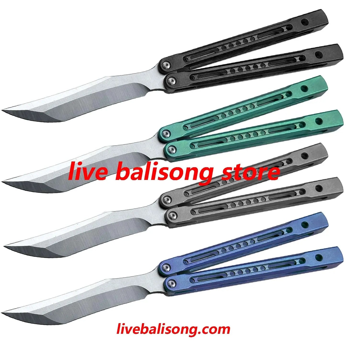 Theone Monarch V2 Balisong Clone Titanium Handle livebalisong