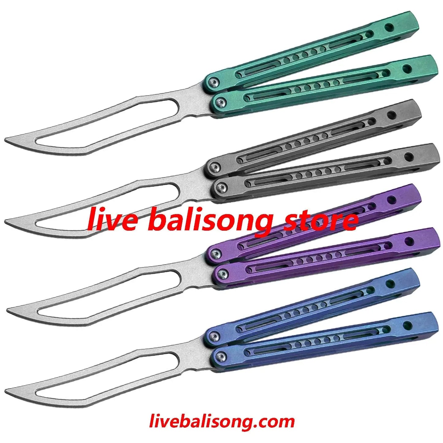 Theone Monarch V2 Balisong Clone Titanium Handle livebalisong