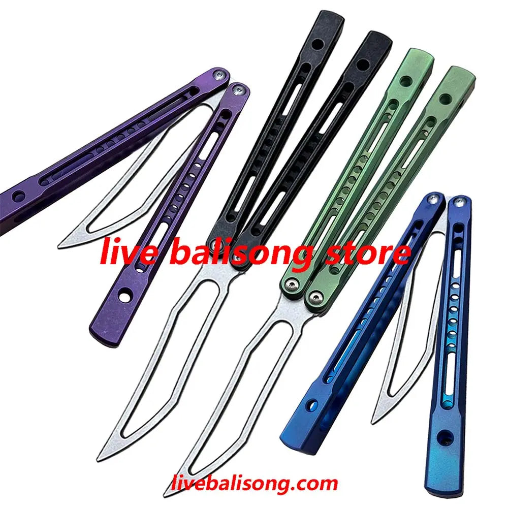 Theone Monarch V2 Balisong Clone Titanium Handle livebalisong