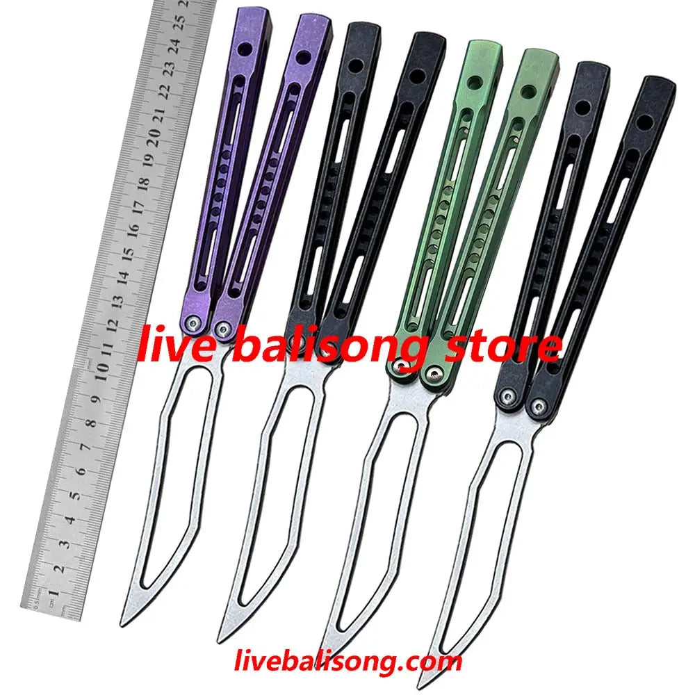 Theone Monarch V2 Balisong Clone Titanium Handle livebalisong