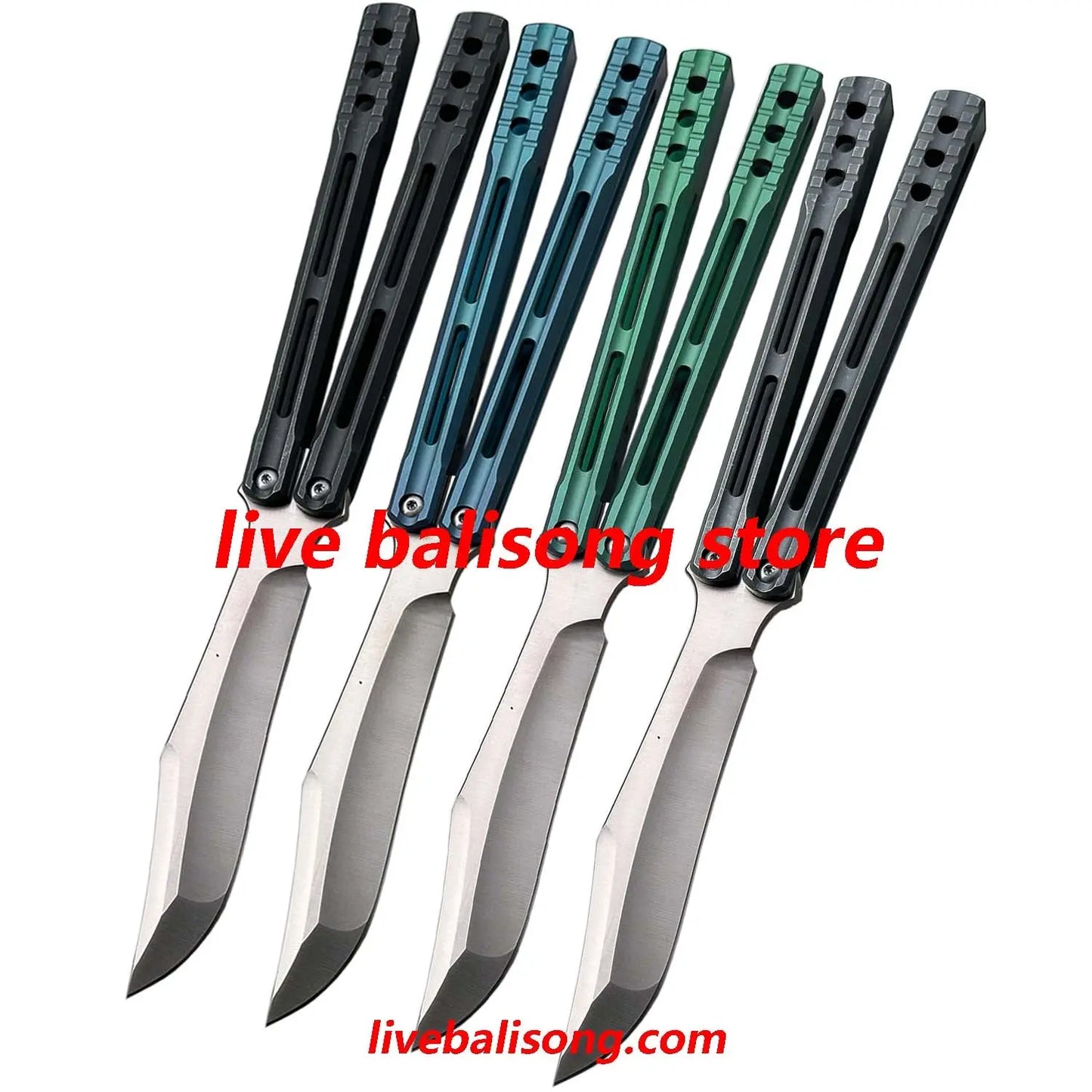 Theone Orca Balisong Clone Titanium Handle livebalisong