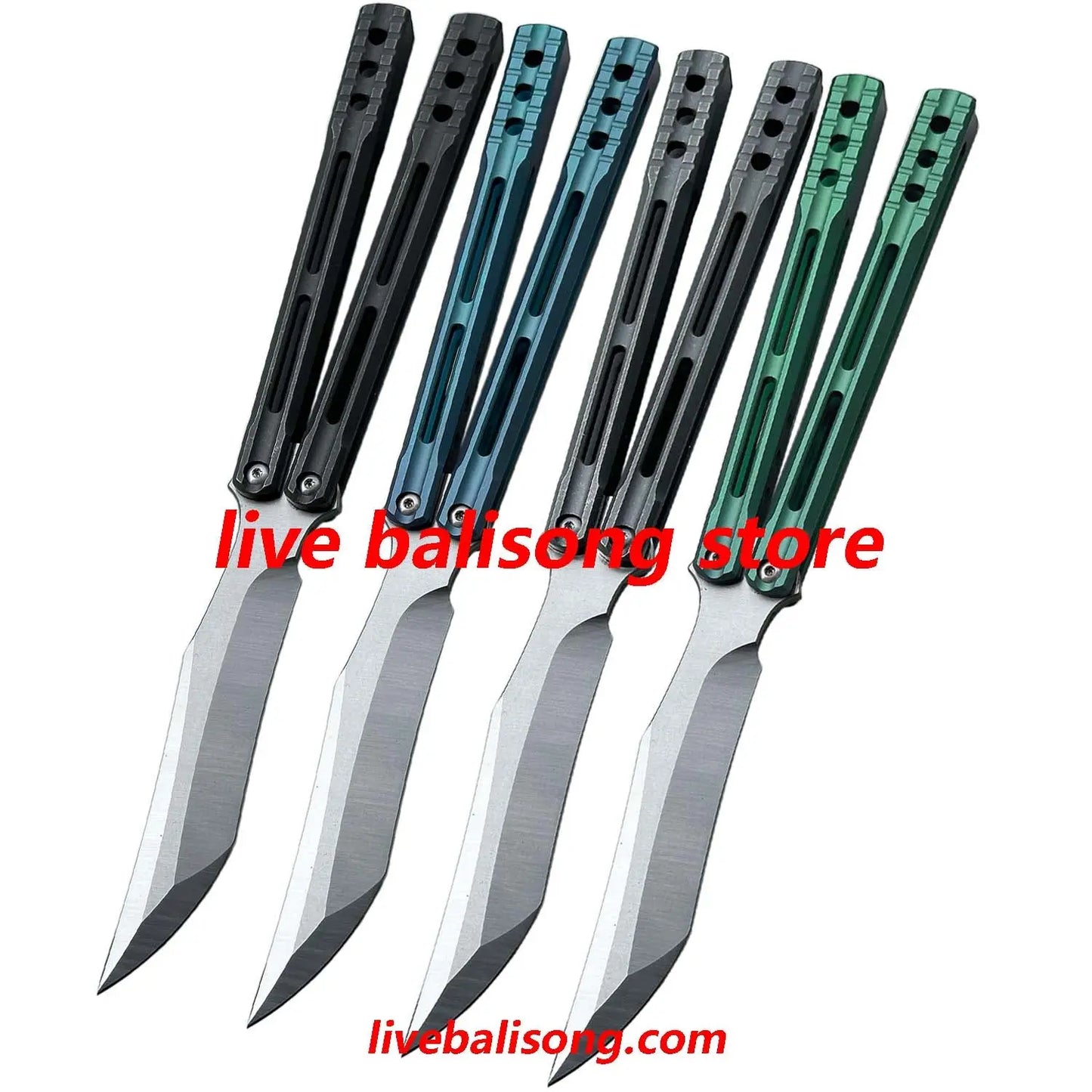 Theone Orca Balisong Clone Titanium Handle livebalisong