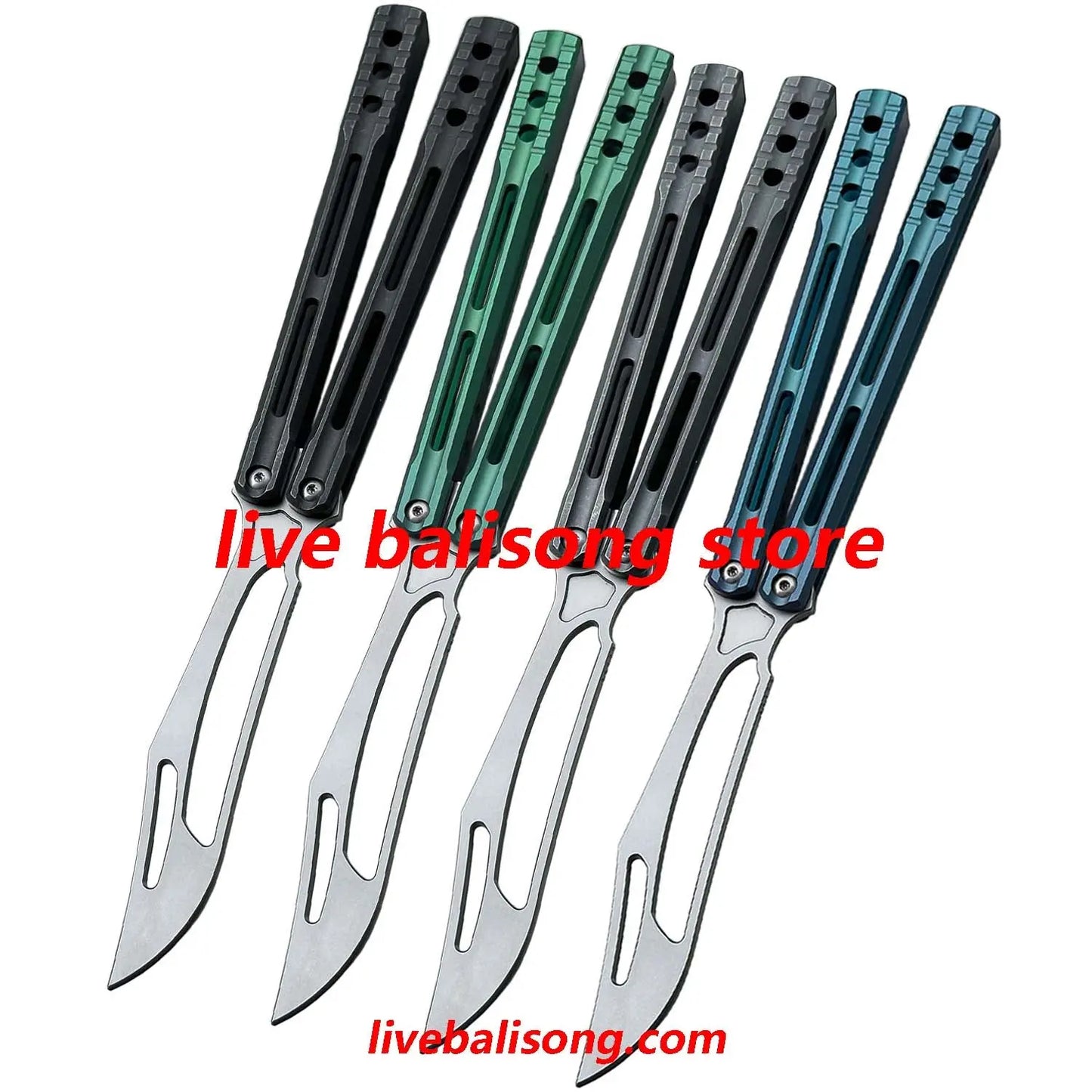 Theone Orca Balisong Clone Titanium Handle livebalisong