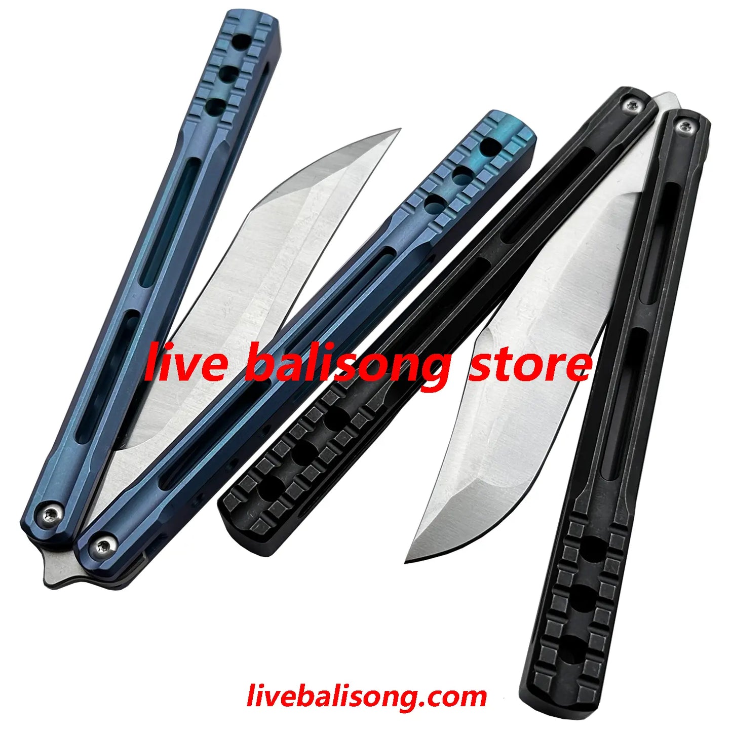 Theone Orca Balisong Clone Titanium Handle livebalisong