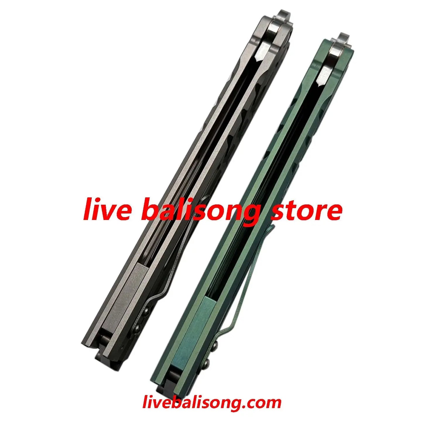 Theone Sandwich AB (Alpha Beast) Balisong Clone Titanium Handle livebalisong
