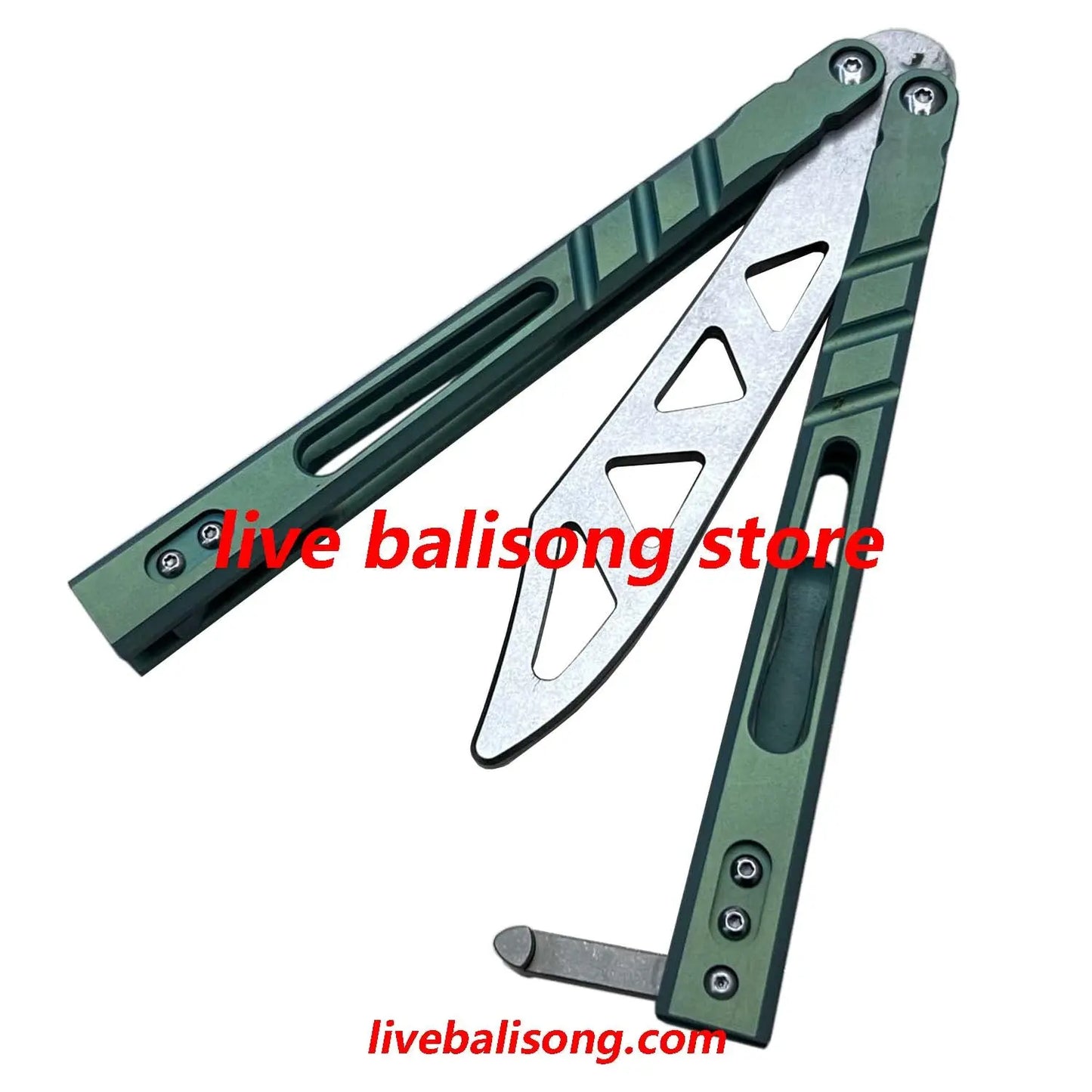 Theone Sandwich AB (Alpha Beast) Balisong Clone Titanium Handle livebalisong