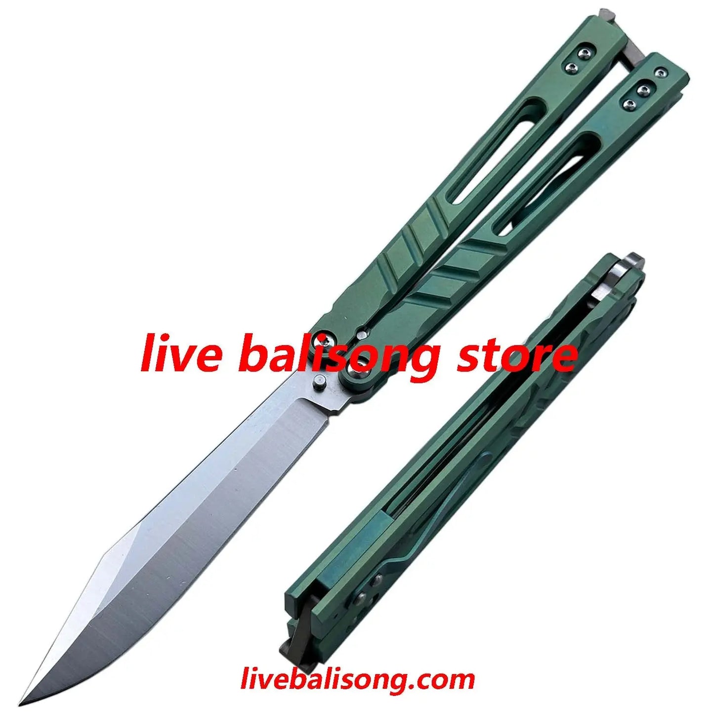 Theone Sandwich AB (Alpha Beast) Balisong Clone Titanium Handle livebalisong