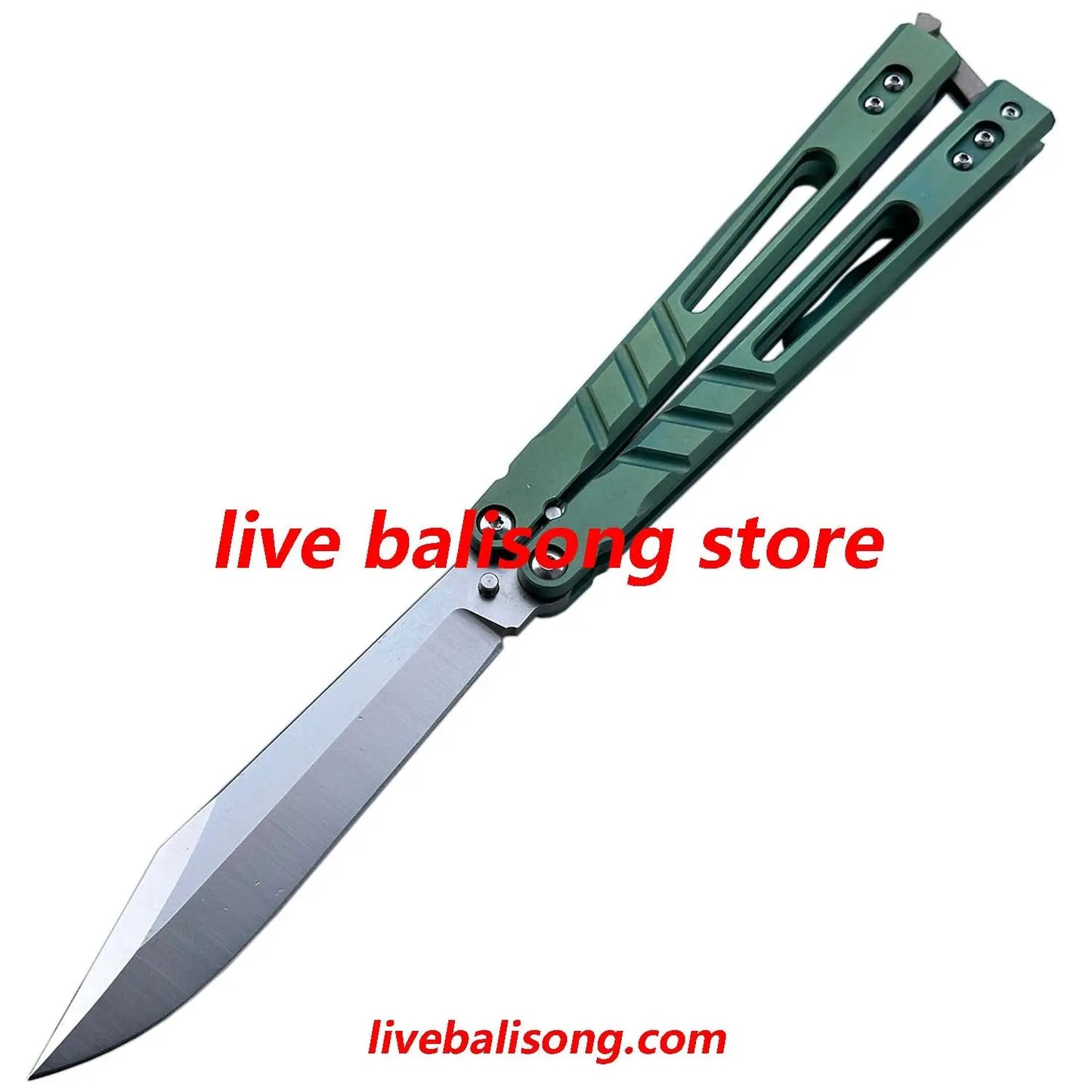Theone Sandwich AB (Alpha Beast) Balisong Clone Titanium Handle livebalisong
