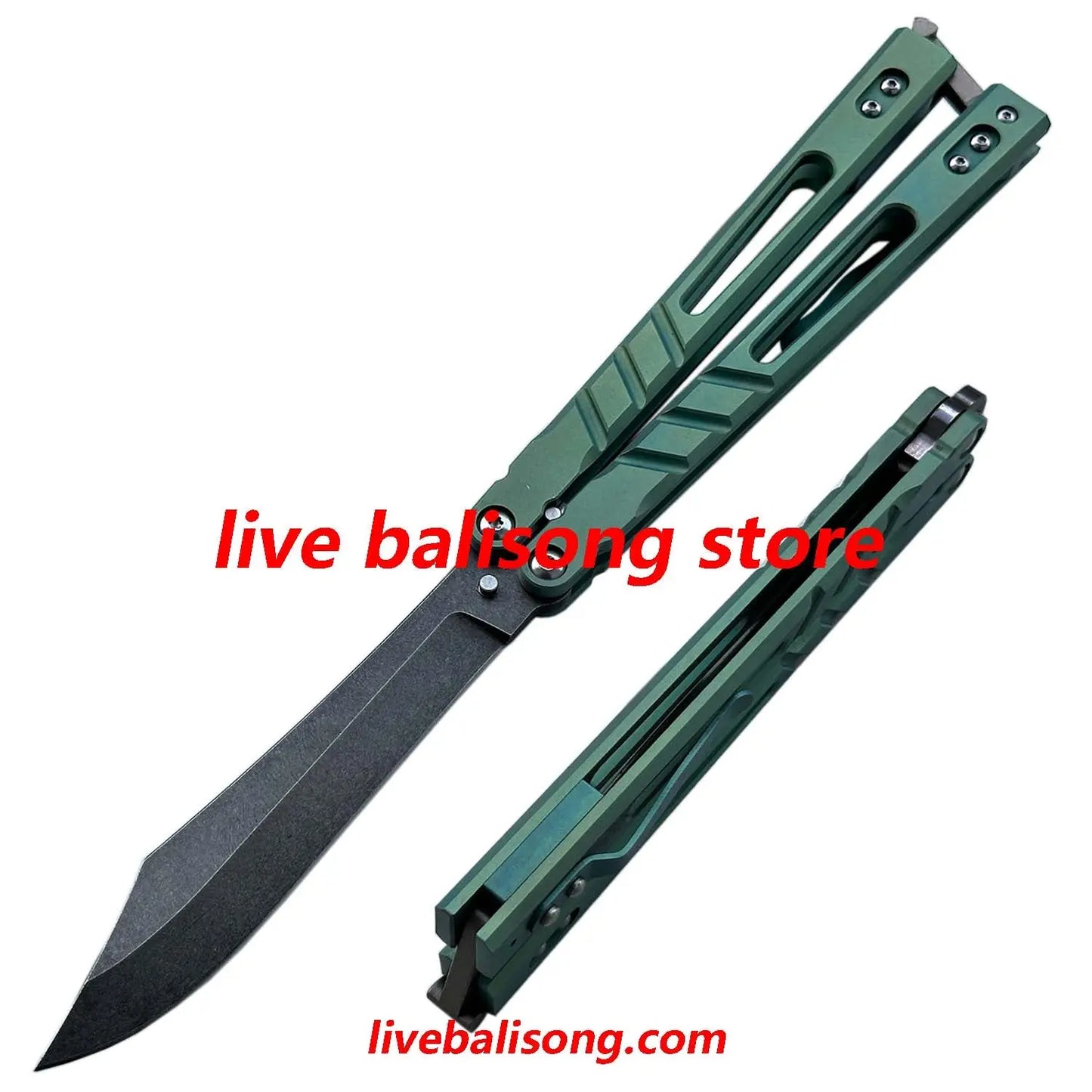 Theone Sandwich AB (Alpha Beast) Balisong Clone Titanium Handle livebalisong
