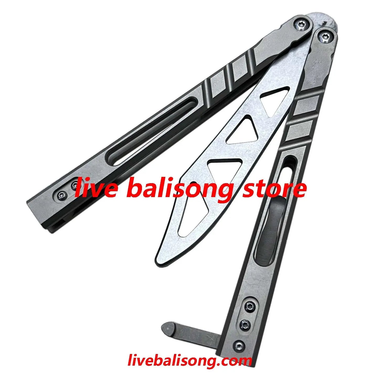 Theone Sandwich AB (Alpha Beast) Balisong Clone Titanium Handle livebalisong