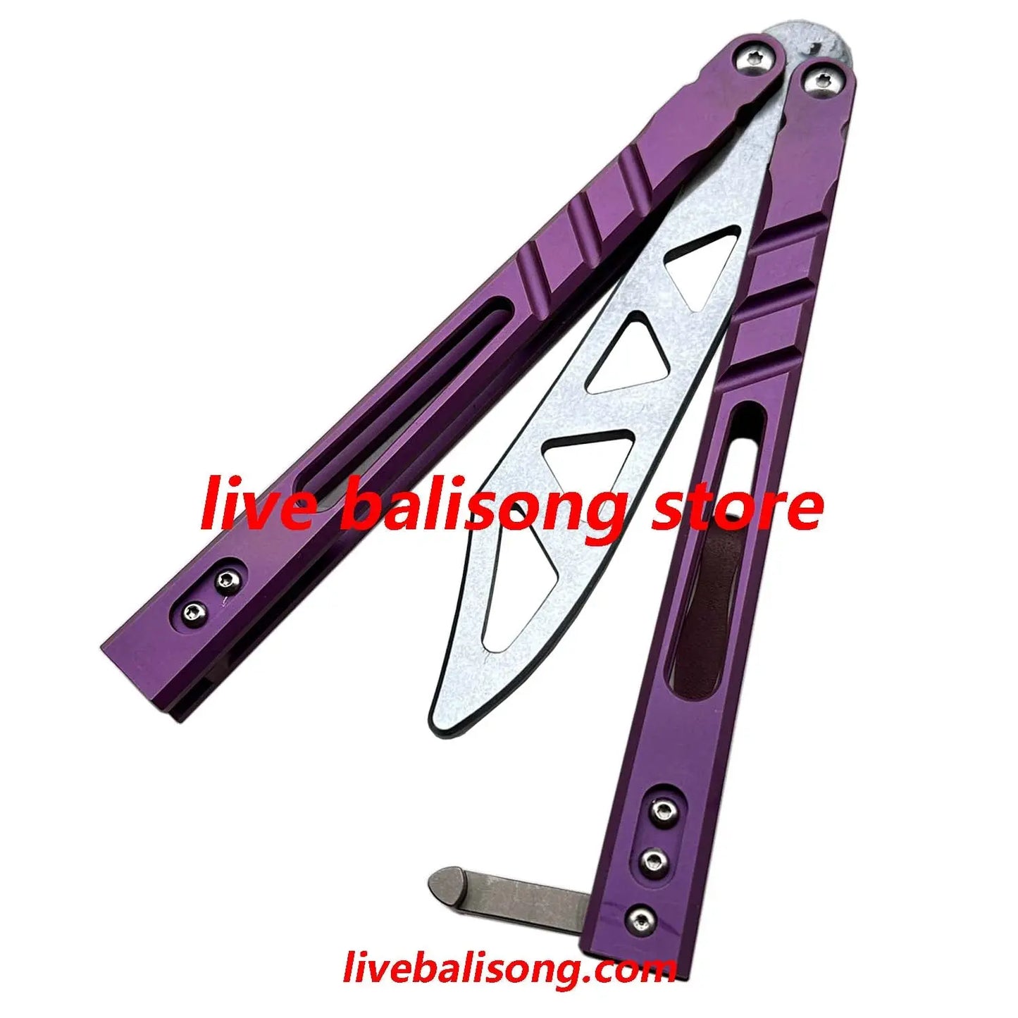 Theone Sandwich AB (Alpha Beast) Balisong Clone Titanium Handle livebalisong
