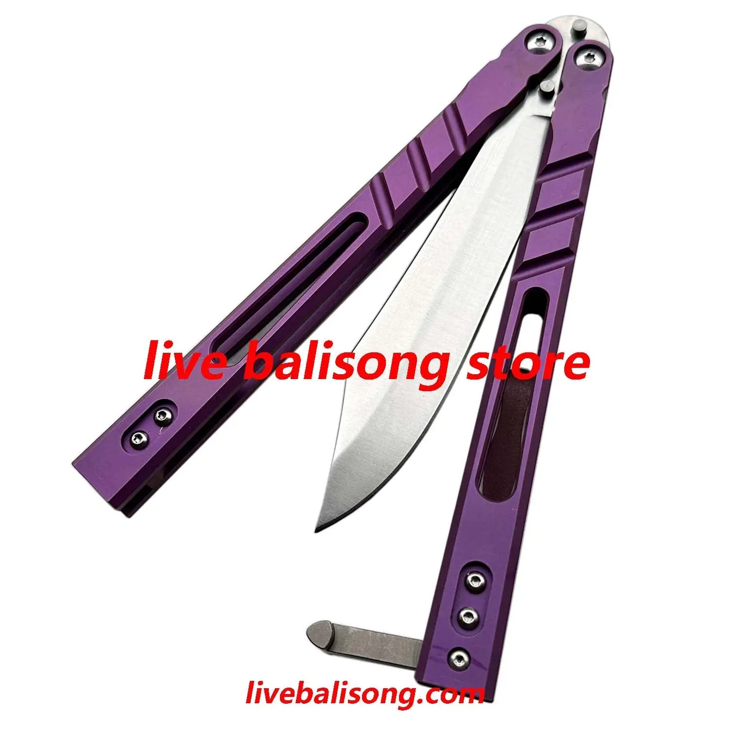 Theone Sandwich AB (Alpha Beast) Balisong Clone Titanium Handle livebalisong