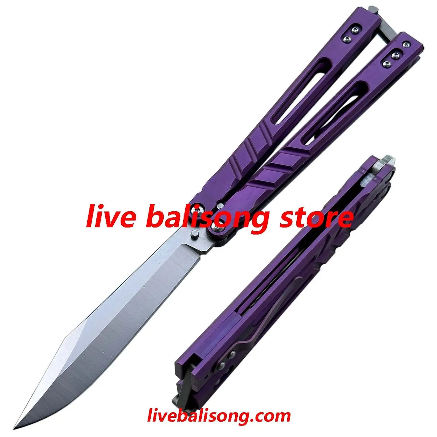 Theone Sandwich AB (Alpha Beast) Balisong Clone Titanium Handle livebalisong
