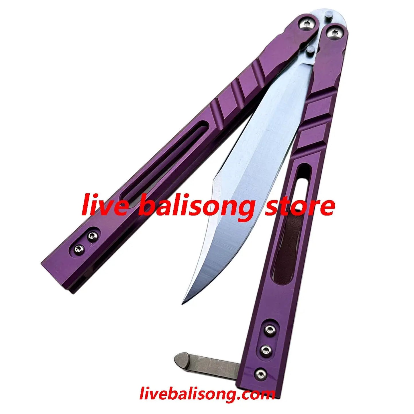Theone Sandwich AB (Alpha Beast) Balisong Clone Titanium Handle livebalisong