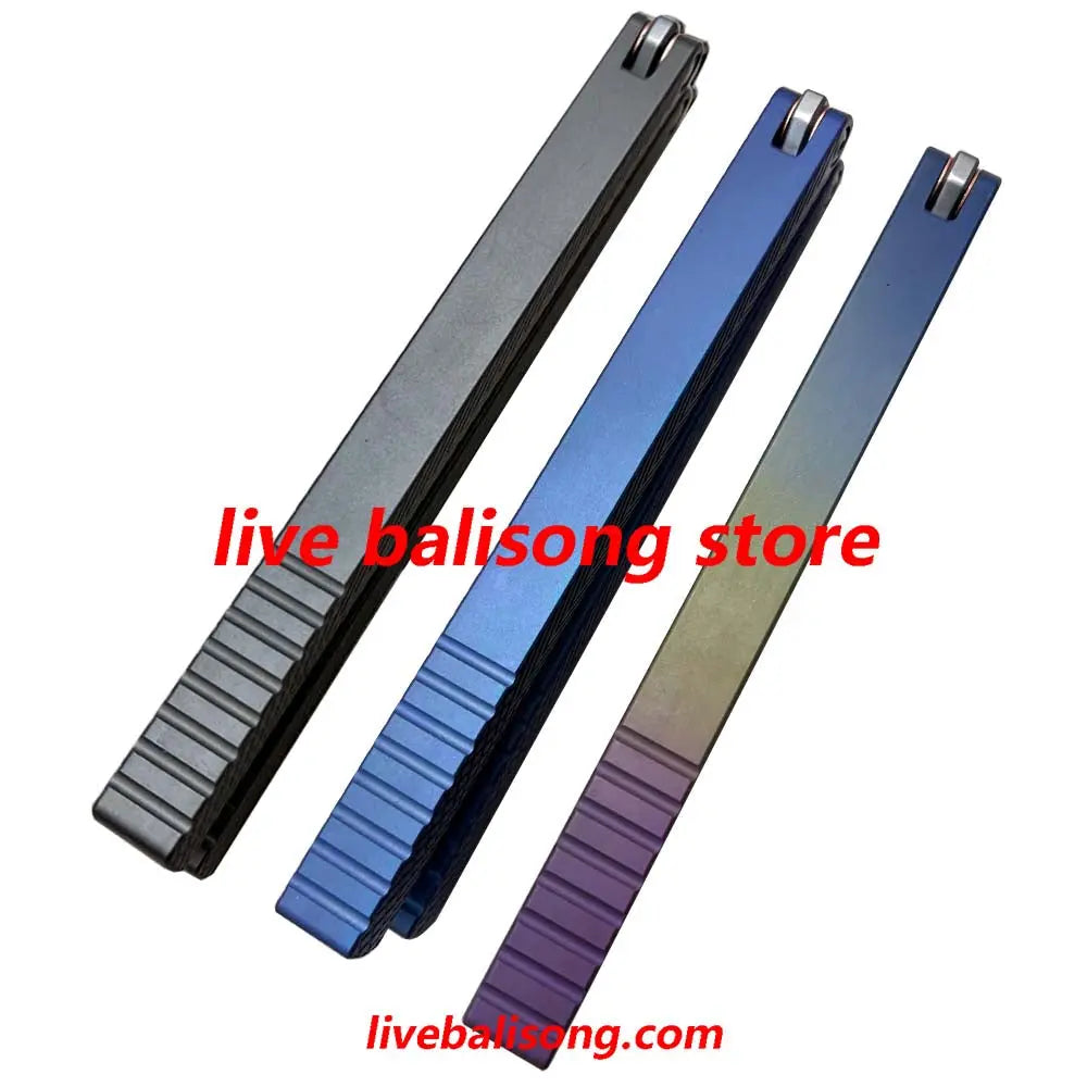 Theone Serif Balisong Clone Titanium Handle livebalisong