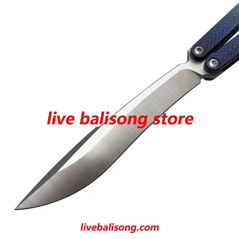Theone Serif Balisong Clone Titanium Handle livebalisong