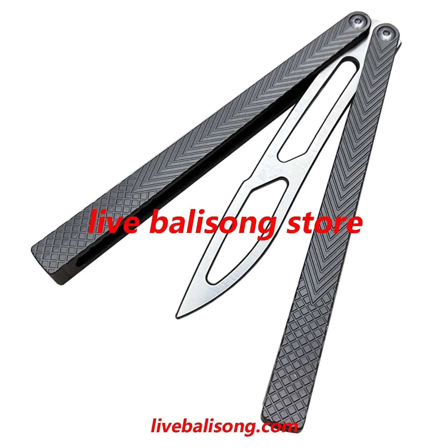 Theone Serif Balisong Clone Titanium Handle livebalisong