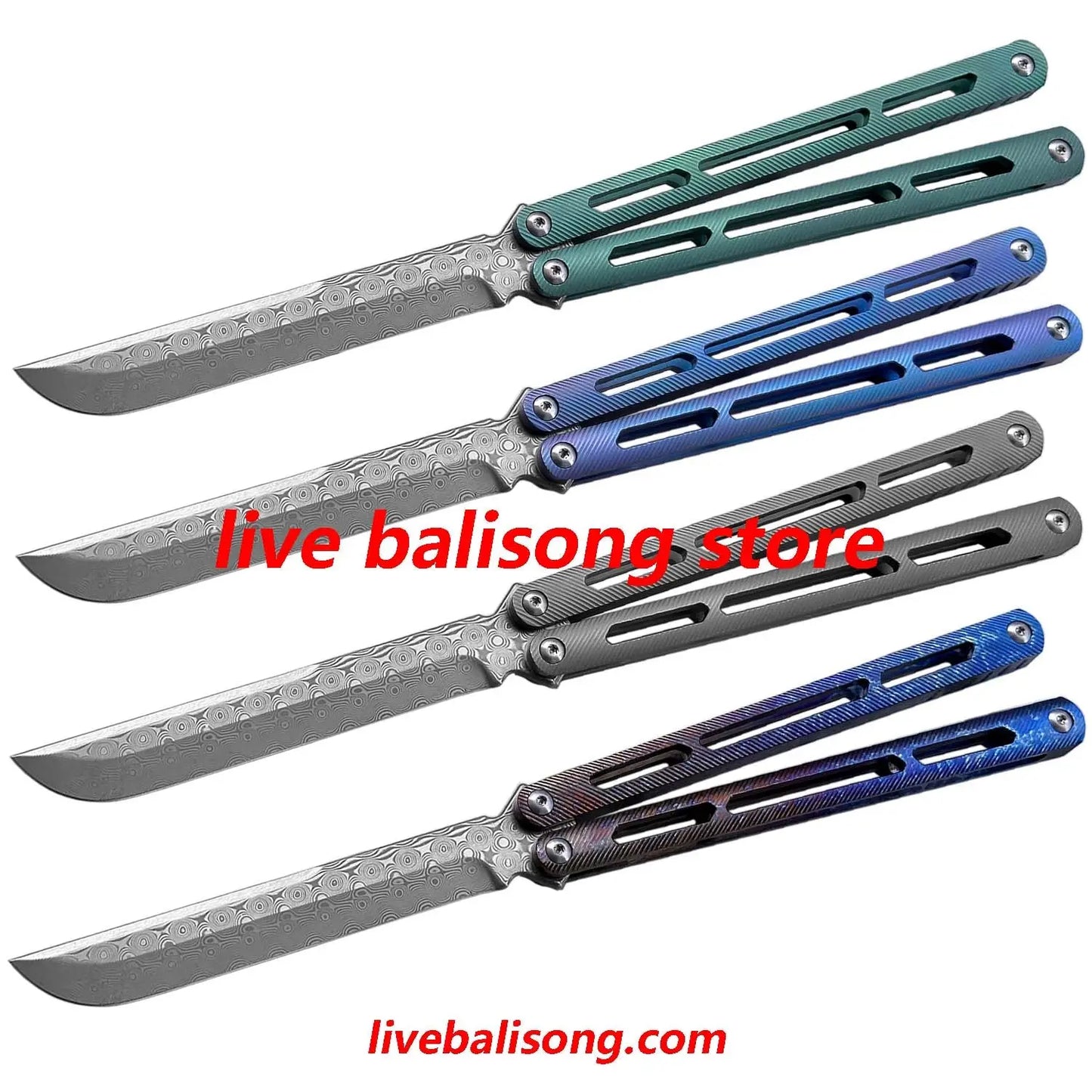 Theone Tsunami Balisong Clone Titanium Channel Handle livebalisong