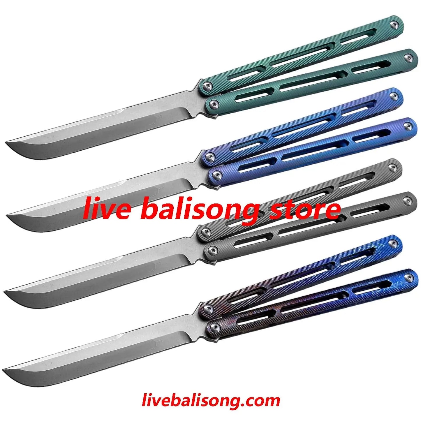 Theone Tsunami Balisong Clone Titanium Channel Handle livebalisong