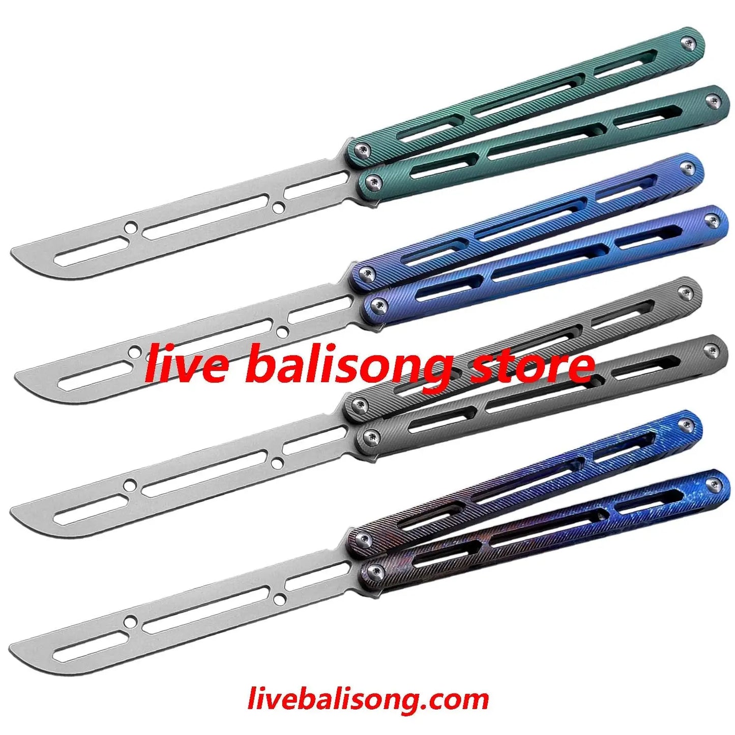 Theone Tsunami Balisong Clone Titanium Channel Handle livebalisong
