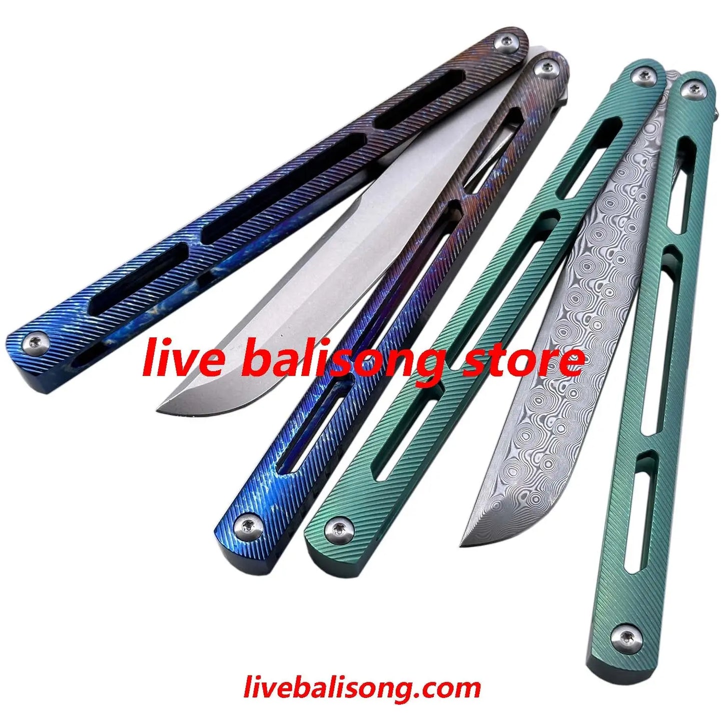 Theone Tsunami Balisong Clone Titanium Channel Handle livebalisong